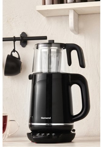 King K 324Y Harman Çelik Demlikli 1800 W Çelik Gövdeli İnox Çay Makinesi