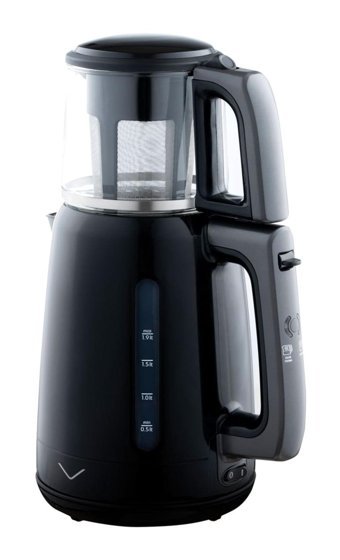 Arçelik 3940 K Cam Demlikli 1650 W Işıklı Plastik Gövdeli Çay Makinesi Kırmızı