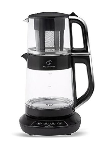 Korkmaz Çaytema Çelik Demlikli 1600 W Çelik Gövdeli Turkuaz Çay Makinesi