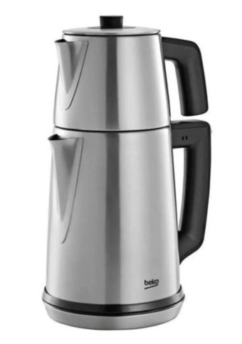 Goldmaster IN 6127 Demmaster Otomatik Çelik Demlikli 2200 W Işıklı Çelik Gövdeli Gri Retro Çay Makinesi