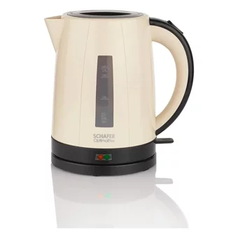 Schafer Optimal Plus Otomatik Cam Demlikli 1800 W Işıklı Çelik Gövdeli Siyah Retro Çay Makinesi