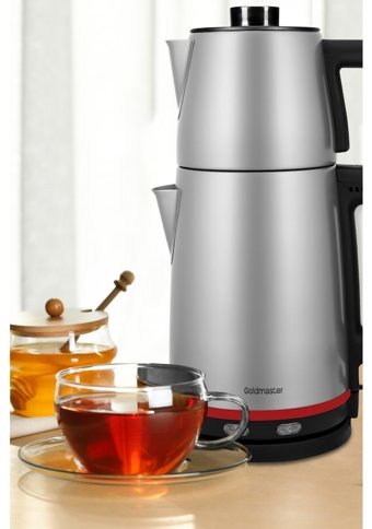 Karaca Çaysever Robotea 3 In 1 Konuşan Otomatik Cam Demlikli Işıklı Cam Gövdeli Çay Makinesi