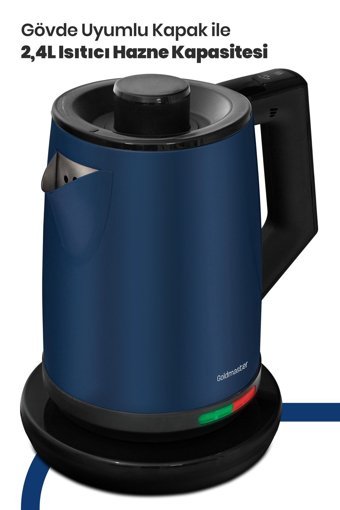 Fantom CY 1500 Otomatik Çelik Demlikli 1800 W Işıklı Çelik Gövdeli Beyaz Retro Çay Makinesi