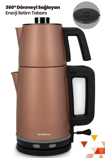 Karaca Maxi Tea XL Cam Demlikli 1700 W Plastik Gövdeli Siyah Çay Makinesi