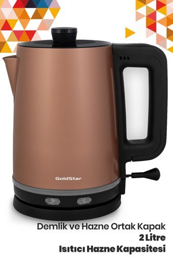 Karaca Maxi Tea XL Cam Demlikli 1700 W Plastik Gövdeli Siyah Çay Makinesi