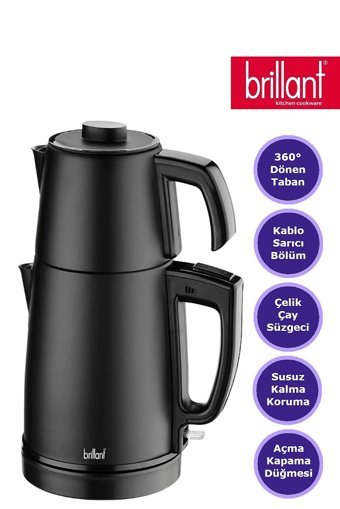 Goldmaster Otomatik Çelik Demlikli 2200 W Işıklı Çelik Gövdeli Beyaz Retro Çay Makinesi