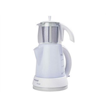 Goldmaster Bergamot Otomatik Çelik Demlikli 2200 W Işıklı Çelik Gövdeli Beyaz Retro Çay Makinesi