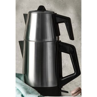 Grundig CM 4054 K New Line Otomatik Çelik Demlikli 1800 W Işıklı Çelik Gövdeli Beyaz Retro Çay Makinesi