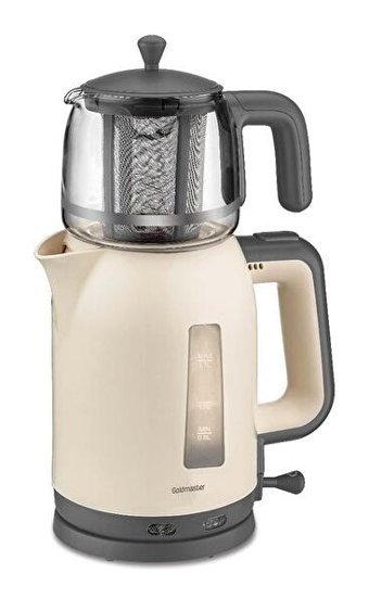 Karaca Çaysever Robotea Connect Konuşan Otomatik Cam Demlikli 2500 W Işıklı Cam Gövdeli Rose Gold Çay Makinesi