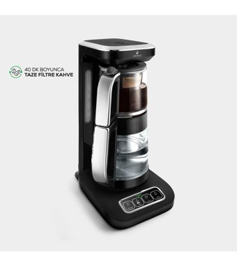 Korkmaz Çelik Demlikli 1600 W Çelik Gövdeli Gri Çay Makinesi