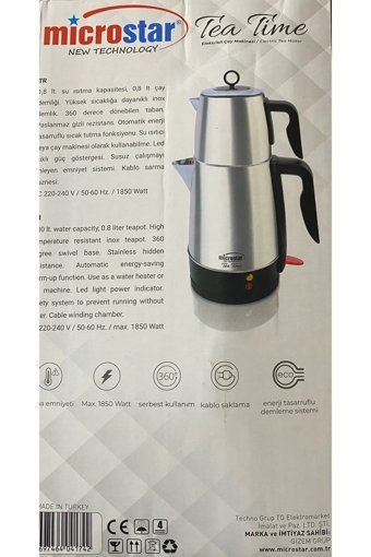 Fakir Teatime Otomatik Çelik Demlikli 1650 W Işıklı Çelik Gövdeli Gri Retro Çay Makinesi