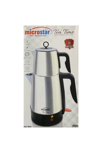 Fakir Teatime Otomatik Çelik Demlikli 1650 W Işıklı Çelik Gövdeli Gri Retro Çay Makinesi