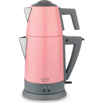 Arnica Stil IH33204 Cam Demlikli 1800 W Işıklı Çelik Gövdeli Kırmızı Çay Makinesi