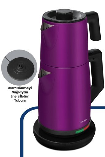 Karaca 2200 W Işıklı Cam Gövdeli Şeffaf Çay Makinesi