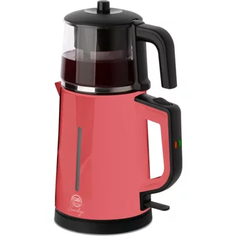 Bavesa Çelik Demlikli 1600 W Işıklı Çelik Gövdeli Bakır Retro Çay Makinesi