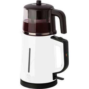 Bavesa Çelik Demlikli 1600 W Işıklı Çelik Gövdeli Bakır Retro Çay Makinesi