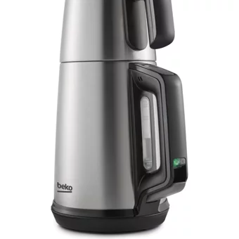 Goldmaster Hoşsefa Otomatik Çelik Demlikli 2200 W Işıklı Çelik Gövdeli Gri Retro Çay Makinesi
