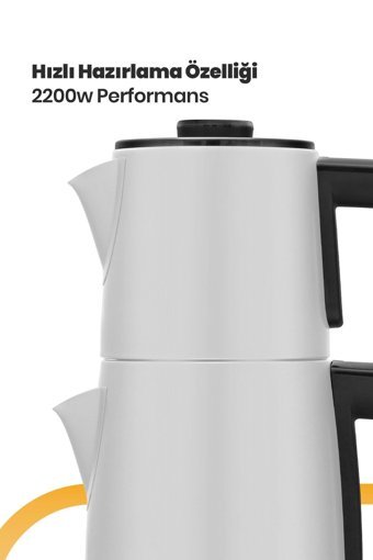 Karaca Çaysever Robotea Pro Quartz 4 İn 1 Konuşan Otomatik Cam Demlikli 2500 W Plastik Gövdeli Rose Gold Siyah Çay Makinesi