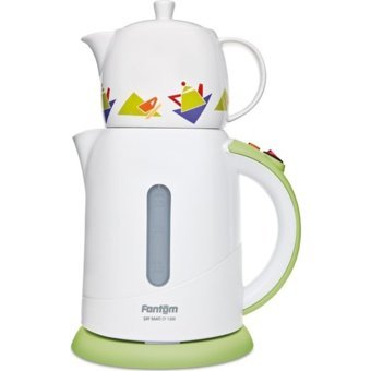 Fantom CY 1300 Çay Saati Otomatik Çelik Demlikli 1650 W Işıklı Çelik Gövdeli Gri Retro Çay Makinesi
