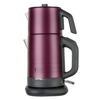 Fakir River Otomatik Çelik Demlikli 1600 W Işıklı Çelik Gövdeli Mor Retro Çay Makinesi