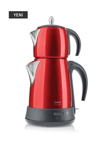Arzum AR 334 Ehlikeyif Cam Demlikli 1650 W Plastik Gövdeli Mor Çay Makinesi