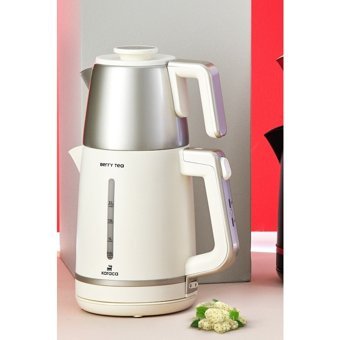 Karaca Berry Tea XL 2 In1 Çelik Demlikli 1700 W Çelik Gövdeli Beyaz Çay Makinesi