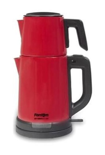 Fantom CY 1500 Otomatik Çelik Demlikli 1800 W Işıklı Çelik Gövdeli Gri Retro Çay Makinesi