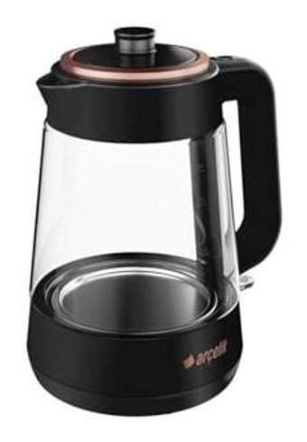 Arzum K 3282C Cam Demlikli 1650 W Işıklı Plastik Gövdeli Beyaz Çay Makinesi