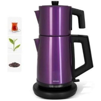 Goldmaster PT 3248M ProFlavor Otomatik Çelik Demlikli 2000 W Işıklı Çelik Gövdeli Beyaz Retro Çay Makinesi