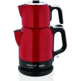 Korkmaz A 331 05 Çaytema Çelik Demlikli 1000 W Çelik Gövdeli Kırmızı Çay Makinesi