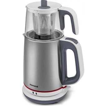 Homend 1751H Cam Demlikli 1800 W Çelik Gövdeli İnox Çay Makinesi