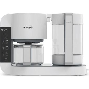 Arçelik K 3284 Gurme Cam Demlikli 1750 W Işıklı Cam Gövdeli Beyaz Çay Makinesi