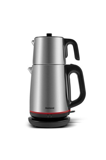 Homend 1741H Çelik Demlikli 1800 W Çelik Gövdeli İnox Çay Makinesi