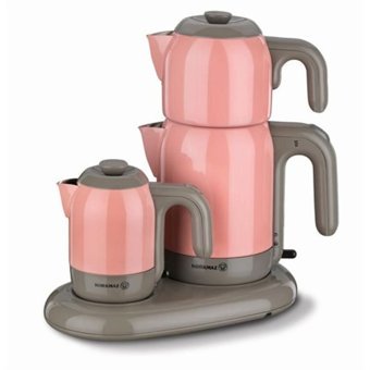 Korkmaz A 353 Mia Çelik Demlikli 1600 W Çelik Gövdeli Pembe Çay Makinesi