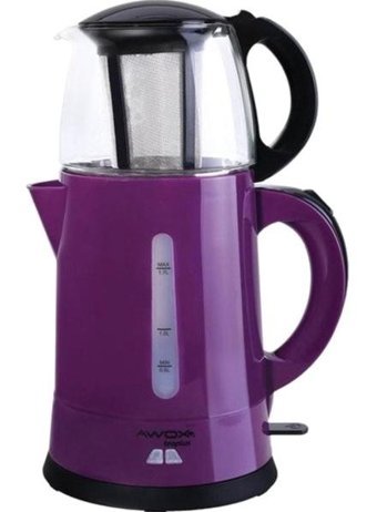 Awox Tea Plus Cam Demlikli 2000 W Plastik Gövdeli Altın Çay Makinesi
