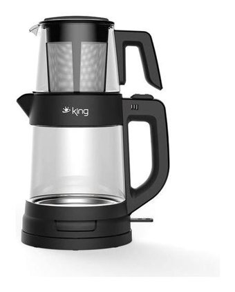 Kıng KCM 330 Cam Demlikli 1800 W Cam Gövdeli Kırmızı Çay Makinesi