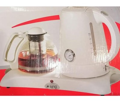 King K 8500 Teamax Cam Demlikli 1800 W Plastik Gövdeli Siyah Çay Makinesi