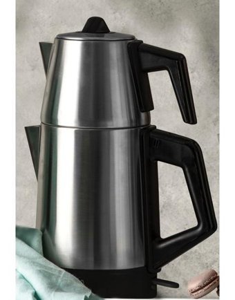 Emsan Bella Gusto Çelik Demlikli 1800 W Işıklı Çelik Gövdeli Rose Retro Çay Makinesi