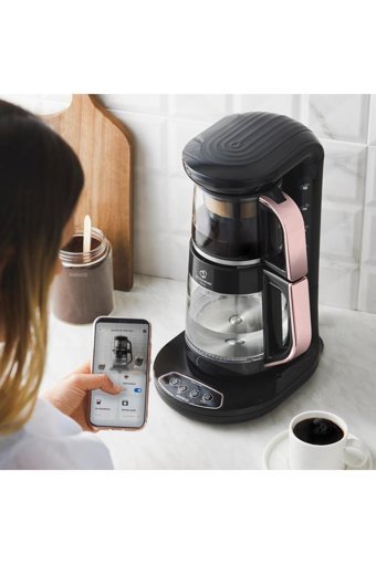 Karaca Çaysever Robotea 3 In 1 Konuşan Otomatik Cam Demlikli Işıklı Cam Gövdeli Çay Makinesi