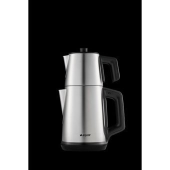 Arzum 3293 Çelik Demlikli 1650 W Işıklı Çelik Gövdeli İnox Çay Makinesi
