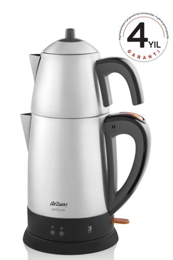 Arzum AR 3050 Çelik Demlikli 1900 W Çelik Gövdeli Kırmızı Çay Makinesi