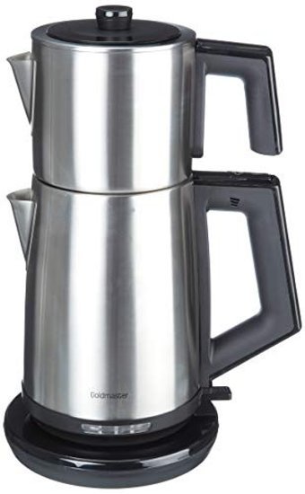 Goldmaster IN 6306 İncedem Otomatik Çelik Demlikli 750 W Işıklı Çelik Gövdeli Rose Retro Çay Makinesi
