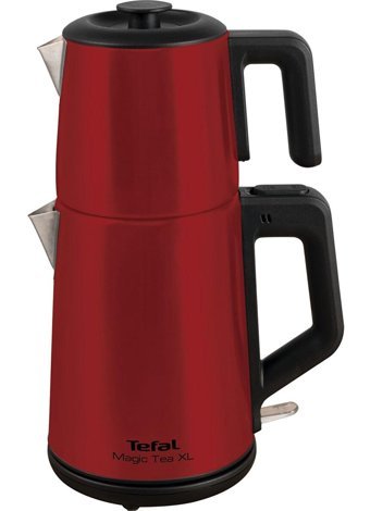 Tefal Magic Tea XL Otomatik Çelik Demlikli 1650 W Işıklı Çelik Gövdeli İnox Retro Çay Makinesi