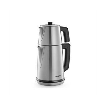 Arçelik K 3290 In Tiryaki Çelik Demlikli 1650 W Işıklı Çelik Gövdeli İnox Çay Makinesi