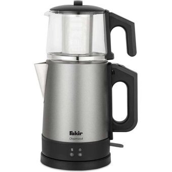 Fakir Chaimood Otomatik Çelik Demlikli 1600 W Işıklı Çelik Gövdeli Antrasit Retro Çay Makinesi