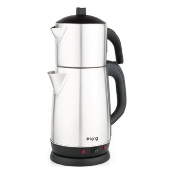 King K 354 Harman Çelik Demlikli 1000 W Çelik Gövdeli İnox Çay Makinesi