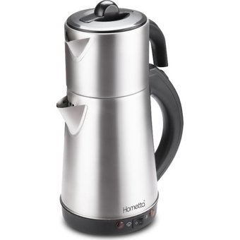 Hometta Karis Çelik Demlikli 1500 W Çelik Gövdeli İnox Çay Makinesi