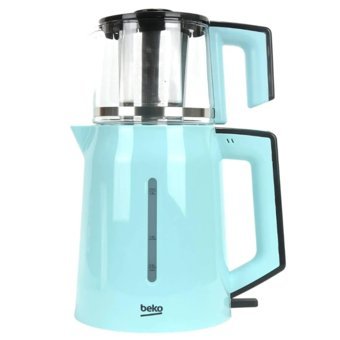 Beko 2940 M Cam Demlikli 1650 W Işıklı Plastik Gövdeli Mavi Çay Makinesi