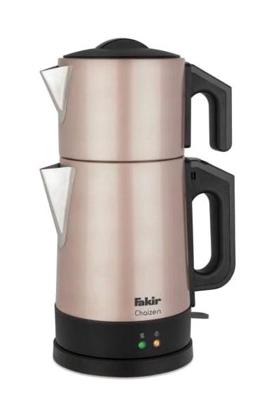 Fakir Chaizen Otomatik Çelik Demlikli 1800 W Işıklı Çelik Gövdeli Antrasit Retro Çay Makinesi