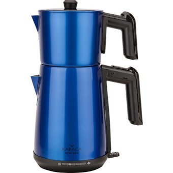 Karaca Keyfi Çay Çelik Demlikli 1650 W Çelik Gövdeli Blue Çay Makinesi